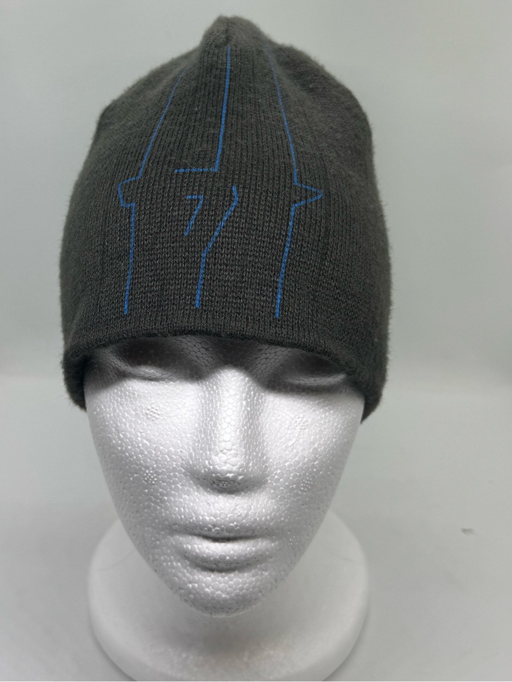 Spyder Titanium Reversible Black Gray Performance Beanie Hat One Size